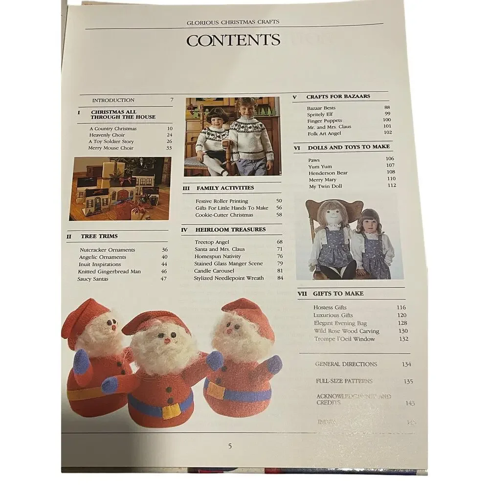 VTG Glorious Christmas Crafts 1988 Hardcover DIY Holiday Ornaments Patterns book